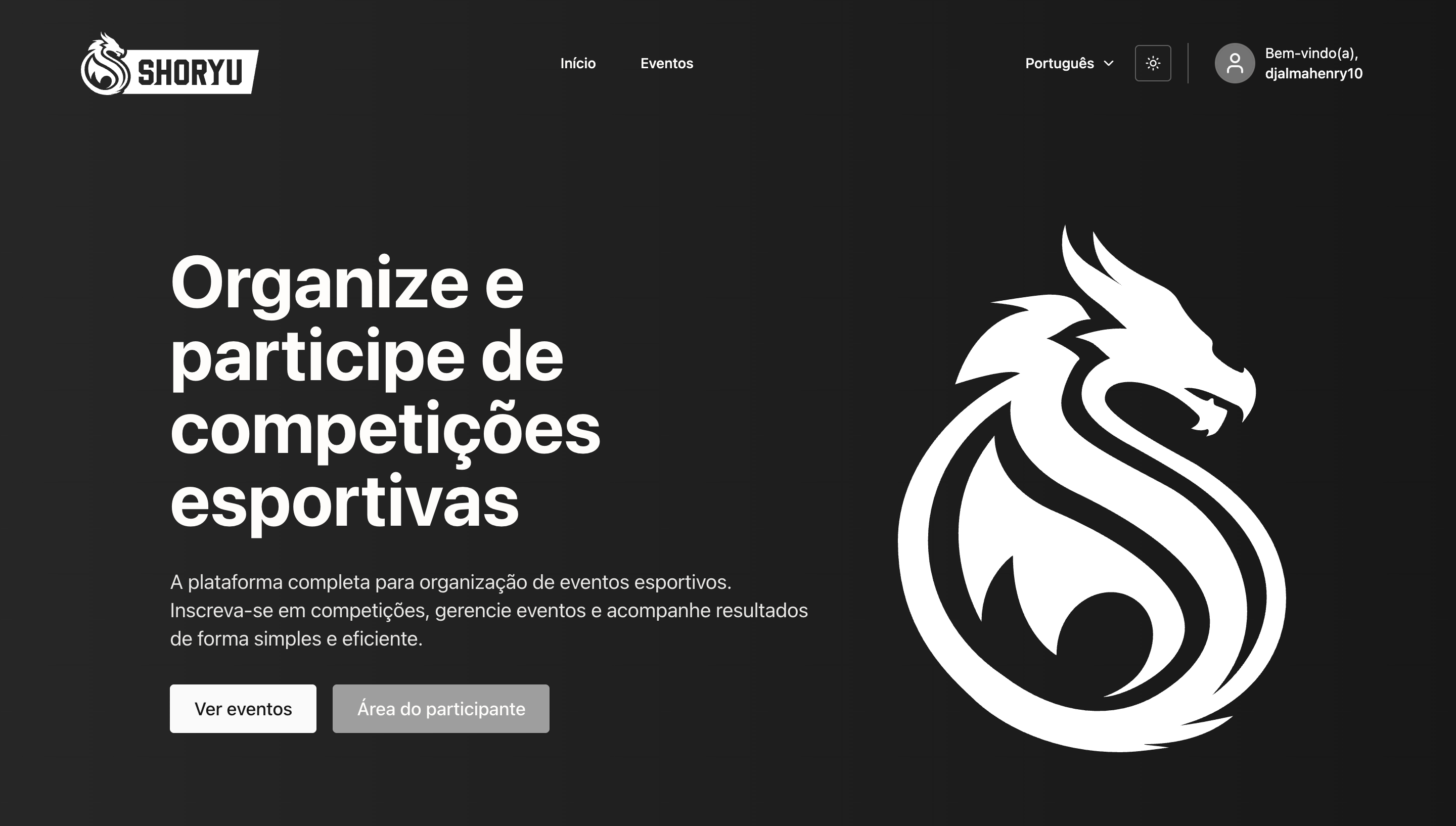 Interface do projeto Shoryu